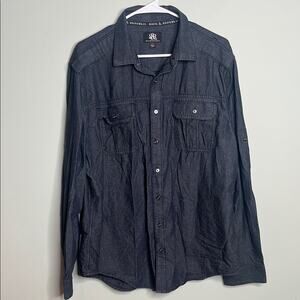 Rock and Republic Black Button Up XL